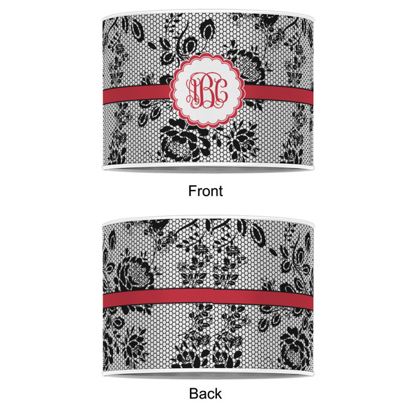 Black Lace 8" Drum Lampshade - APPROVAL (Poly Film)