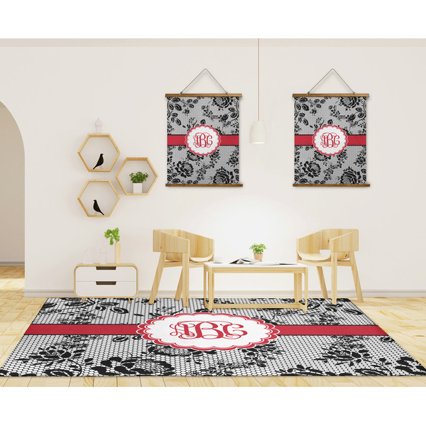 Black Lace 8'x10' Indoor Area Rugs - IN CONTEXT