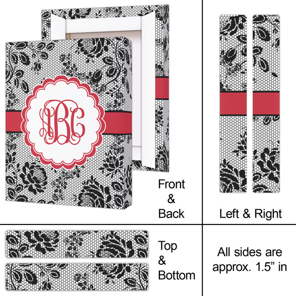 Black Lace 8x10 - Canvas Print - Approval