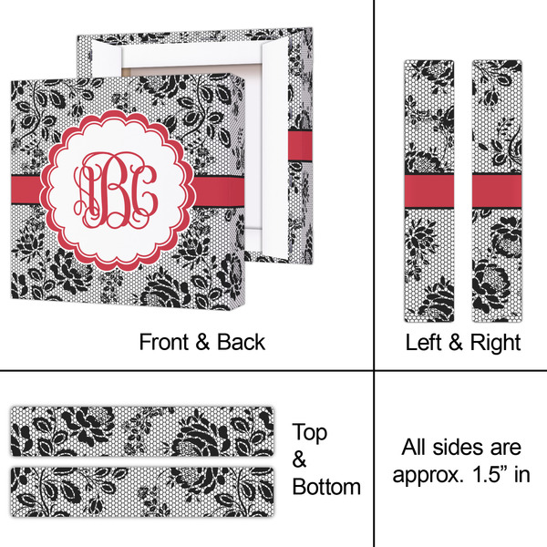Black Lace 8x8 - Canvas Print - Approval
