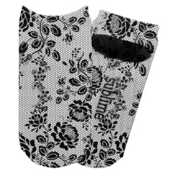 Black Lace Adult Ankle Socks (Personalized)