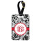 Black Lace Metal Luggage Tag w/ Monogram