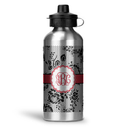Black Lace Water Bottle - Aluminum - 20 oz (Personalized)