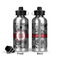 Black Lace Aluminum Water Bottle - Front and Back