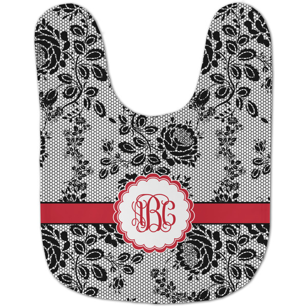 Black Lace Baby Bib - AFT flat