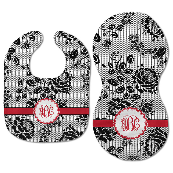 Black Lace Baby Bib & Burp Set - Approval (new bib & burp)