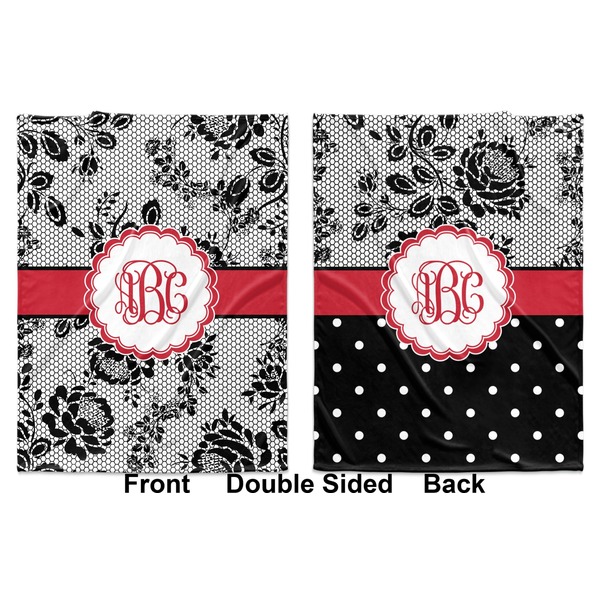 Black Lace Baby Blanket (Double Sided - Printed Front and Back)