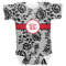 Black Lace Baby Bodysuit 6-12 w/ Monogram
