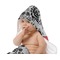 Black Lace Baby Hooded Towel on Child