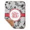 Black Lace Sherpa Baby Blanket - 30" x 40" w/ Monograms