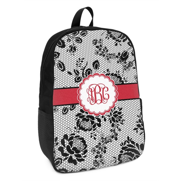 Custom Black Lace Kids Backpack (Personalized)