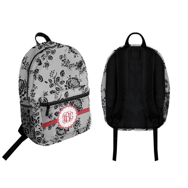 Black Lace Backpack front and back - Apvl