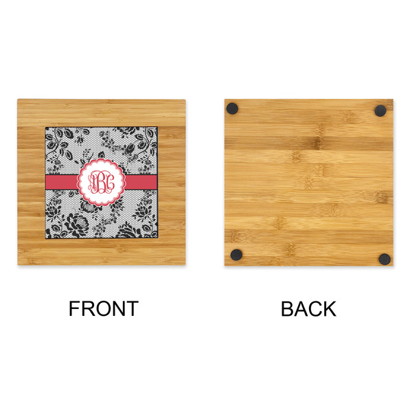 Black Lace Bamboo Trivet with 6" Tile - APPROVAL