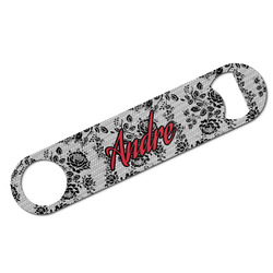 Black Lace Bar Bottle Opener w/ Monogram