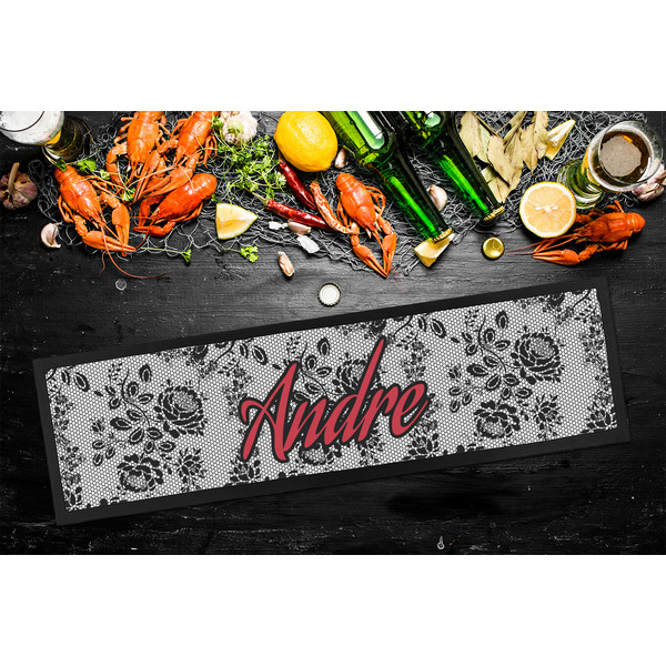 Black Lace Bar Mat - Large - LIFESTYLE