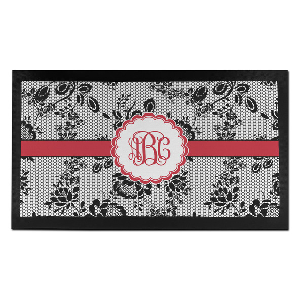 Custom Black Lace Bar Mat - Small (Personalized)