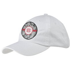 Black Lace Baseball Cap - White (Personalized)