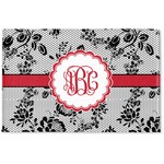 Black Lace Woven Mat (Personalized)