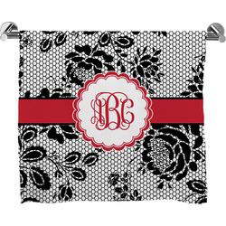 Black Lace Bath Towel (Personalized)