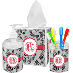 Black Lace Acrylic Bathroom Accessories Set w/ Monogram