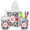 Black Lace Acrylic Bathroom Accessories Set w/ Monogram