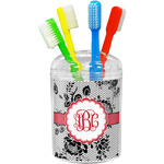 Black Lace Toothbrush Holder (Personalized)
