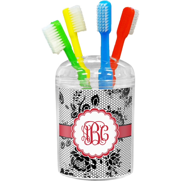 Black Lace Bathroom Accessories Set (Personalized)