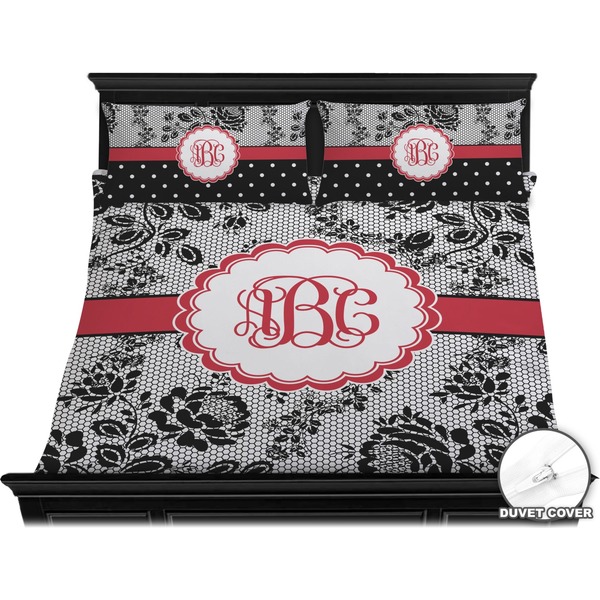 Black Lace Bedding Set (King) - Duvet