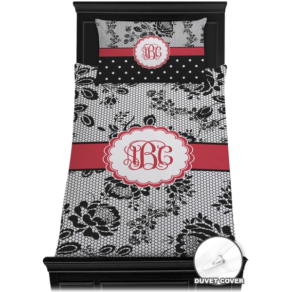 Black Lace Bedding Set (Twin) - Duvet