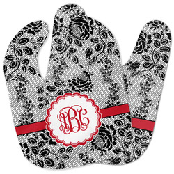 Black Lace Baby Bib w/ Monogram