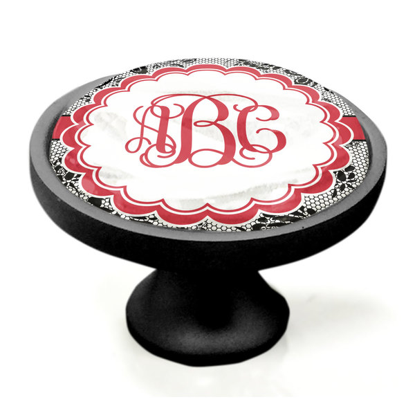 Black Lace Black Custom Cabinet Knob (Side)