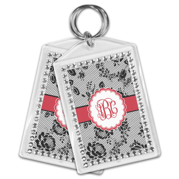 Black Lace Bling Keychain - MAIN