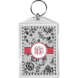 Black Lace Bling Keychain (Personalized)