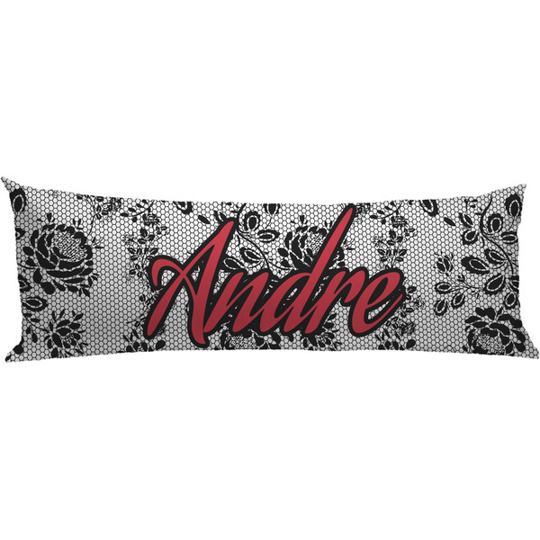 Custom Black Lace Body Pillow Case (Personalized)