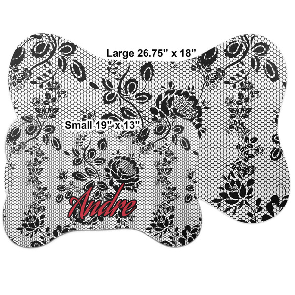 Black Lace Bone Shaped Mat Comparison