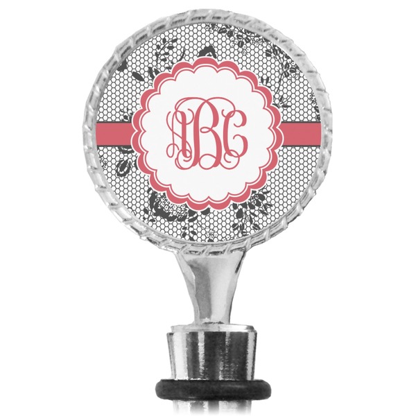 Black Lace Bottle Stopper Main View