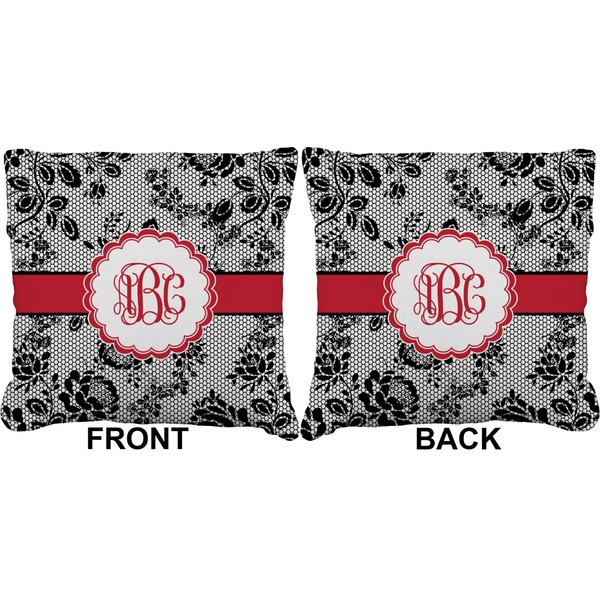 Black Lace Burlap Pillow Approval