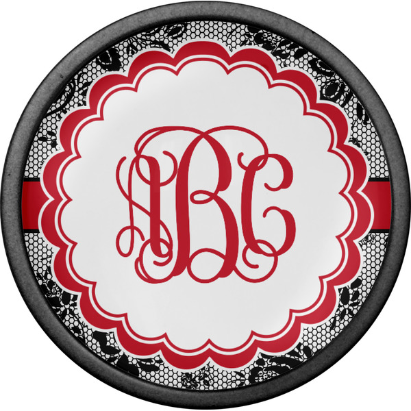 Black Lace Cabinet Knob - Black - Front