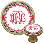 Black Lace Cabinet Knob - Gold (Personalized)