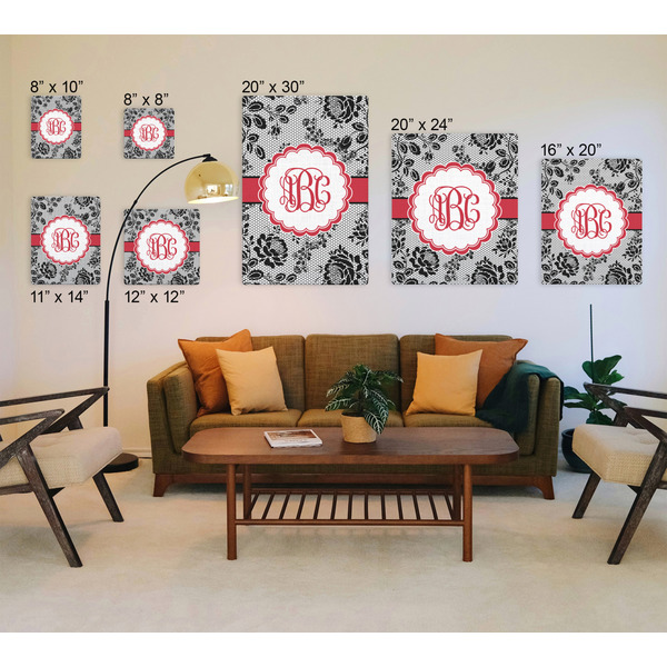 Black Lace Canvas Prints - Multiple Sizes