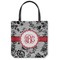 Black Lace Canvas Tote Bag - Small - 13"x13" (Personalized)