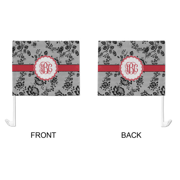 Black Lace Car Flag - Large - APPROVAL