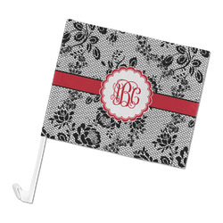 Black Lace Car Flag (Personalized)