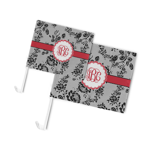 Black Lace Car Flags - PARENT MAIN (both sizes)