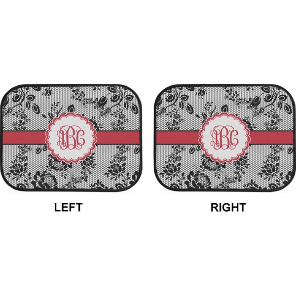 Black Lace Car Floor Mats (Back Seat) (Approval)