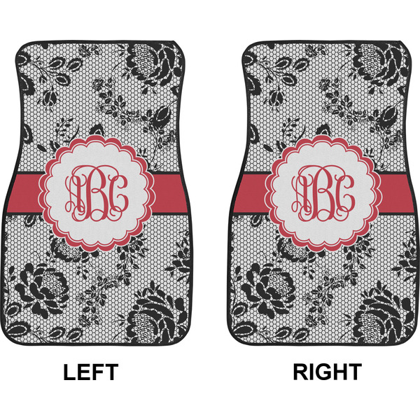 Black Lace Car Mat Front - Approval
