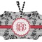 Black Lace Rear View Mirror Ornament (Personalized)