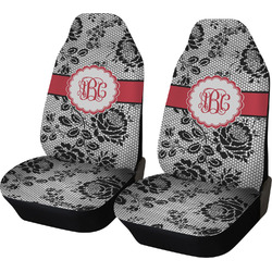 Black Lace Car Seat Covers (Set of Two) (Personalized)