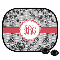 Black Lace Car Side Window Sun Shade (Personalized)