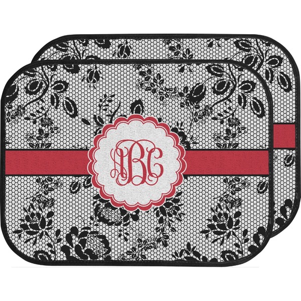 Black Lace Custom Car Floor Mats (Back Seat)